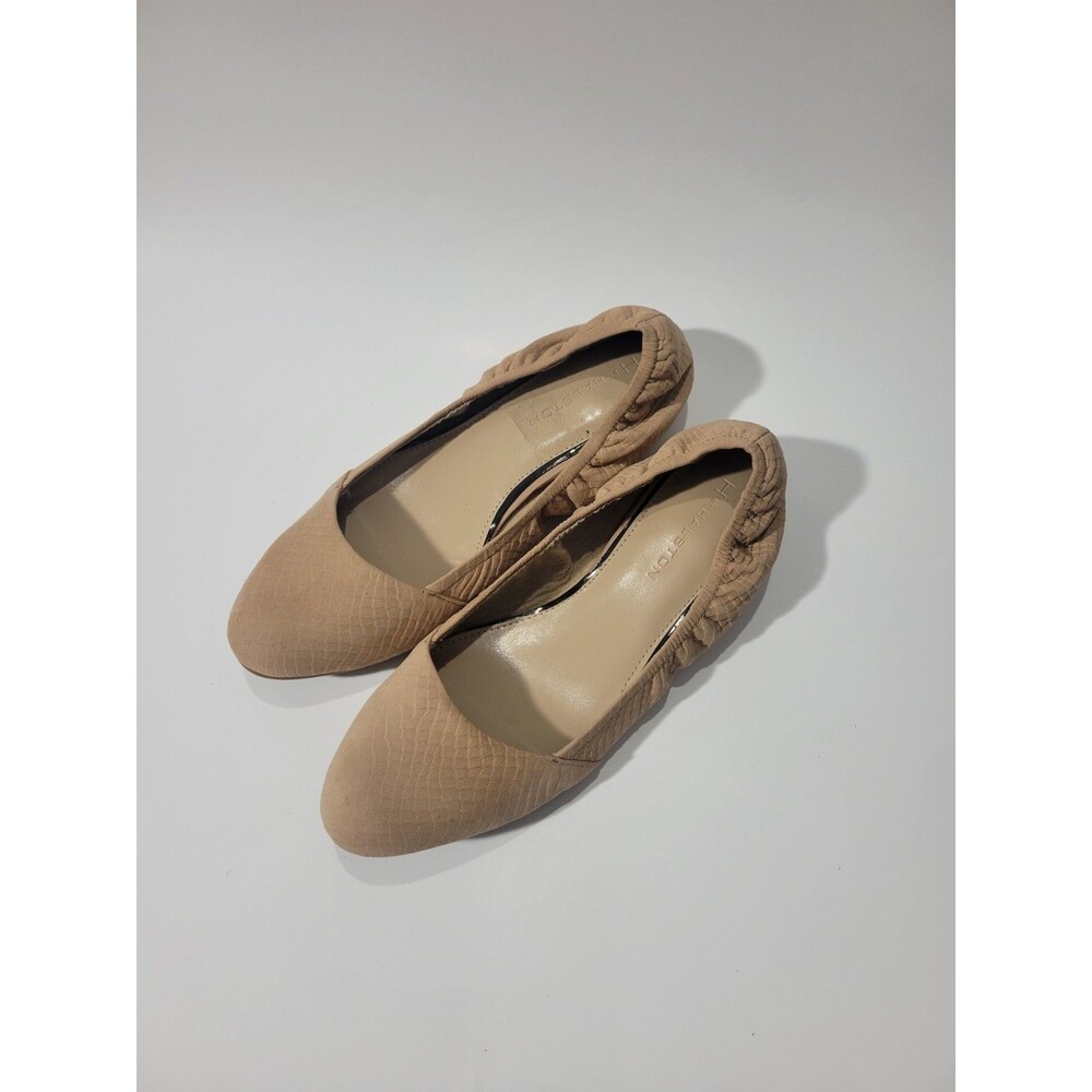 H by Halston Mollie Womens Ballerina Shoes Beige Sz Sz 9M